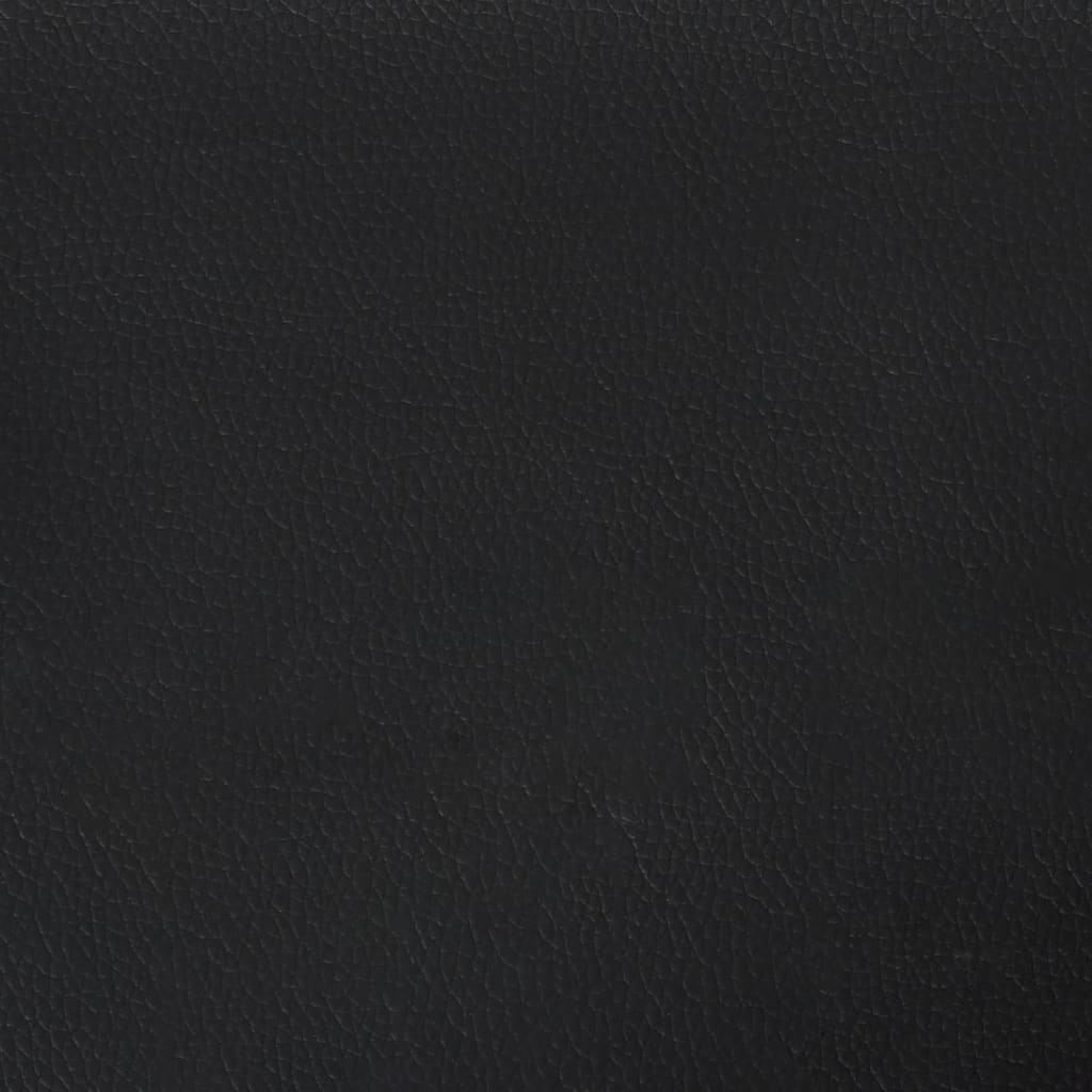Taschenfederkernmatratze Schwarz 180x200x20 cm Kunstleder