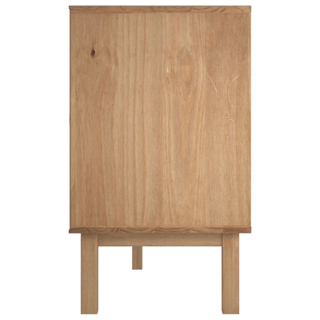 Sideboard Braun und Grau 113,5x43x73 cm Massivholz Kiefer