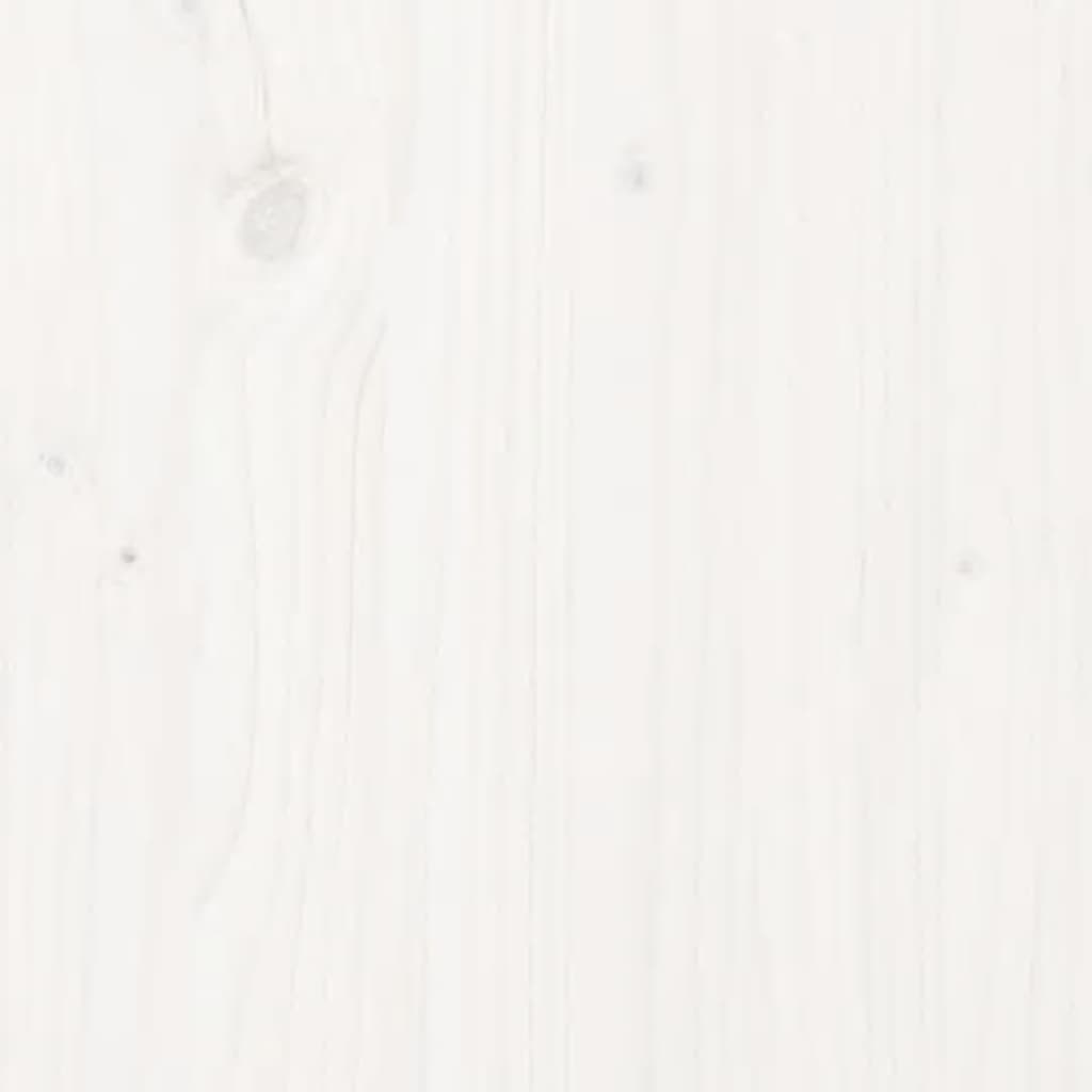 Nachttische 2 Stk. Weiß 40x34x45 cm Massivholz Kiefer