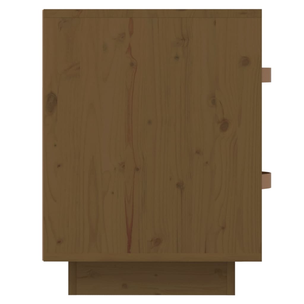 Nachttisch Honigbraun 40x34x45 cm Massivholz Kiefer