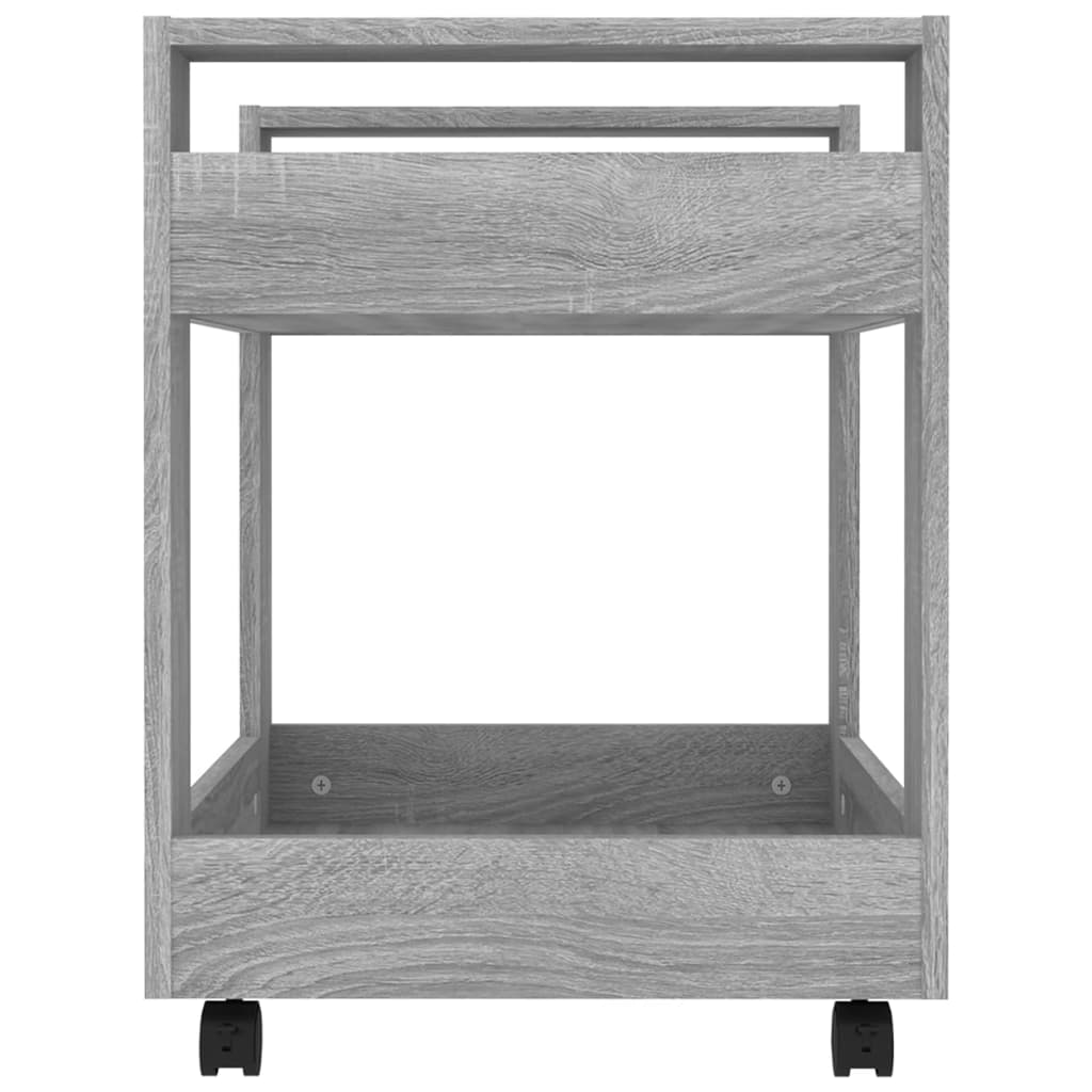 Bürowagen Grau Sonoma 60x45x60 cm Holzwerkstoff