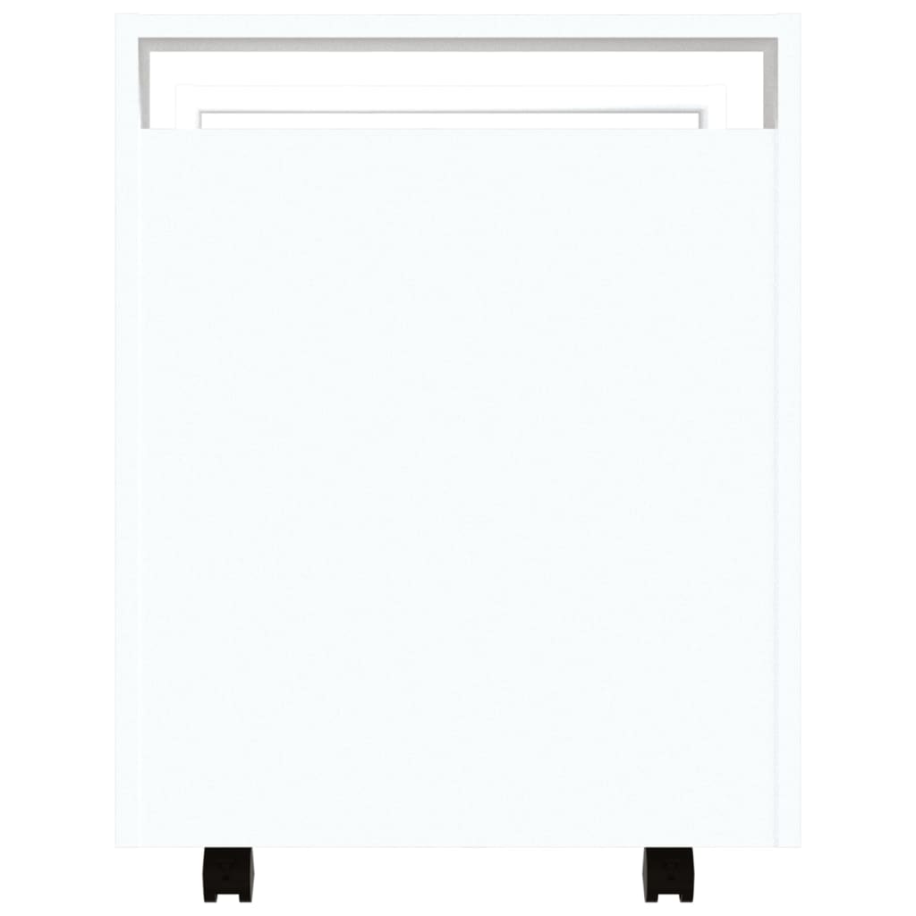Bürowagen Weiß 60x45x60 cm Holzwerkstoff