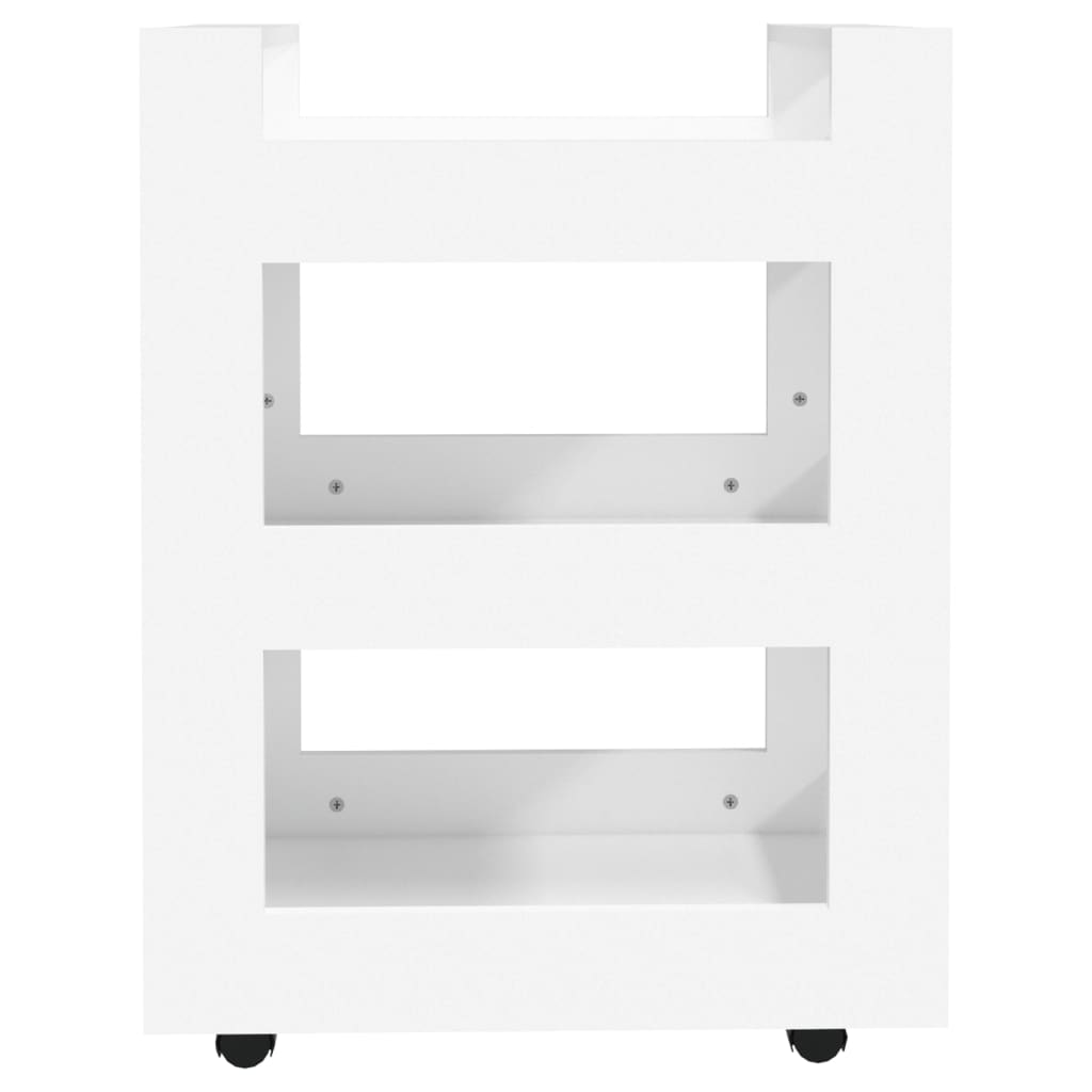 Küchenwagen Weiß 60x45x80 cm Holzwerkstoff
