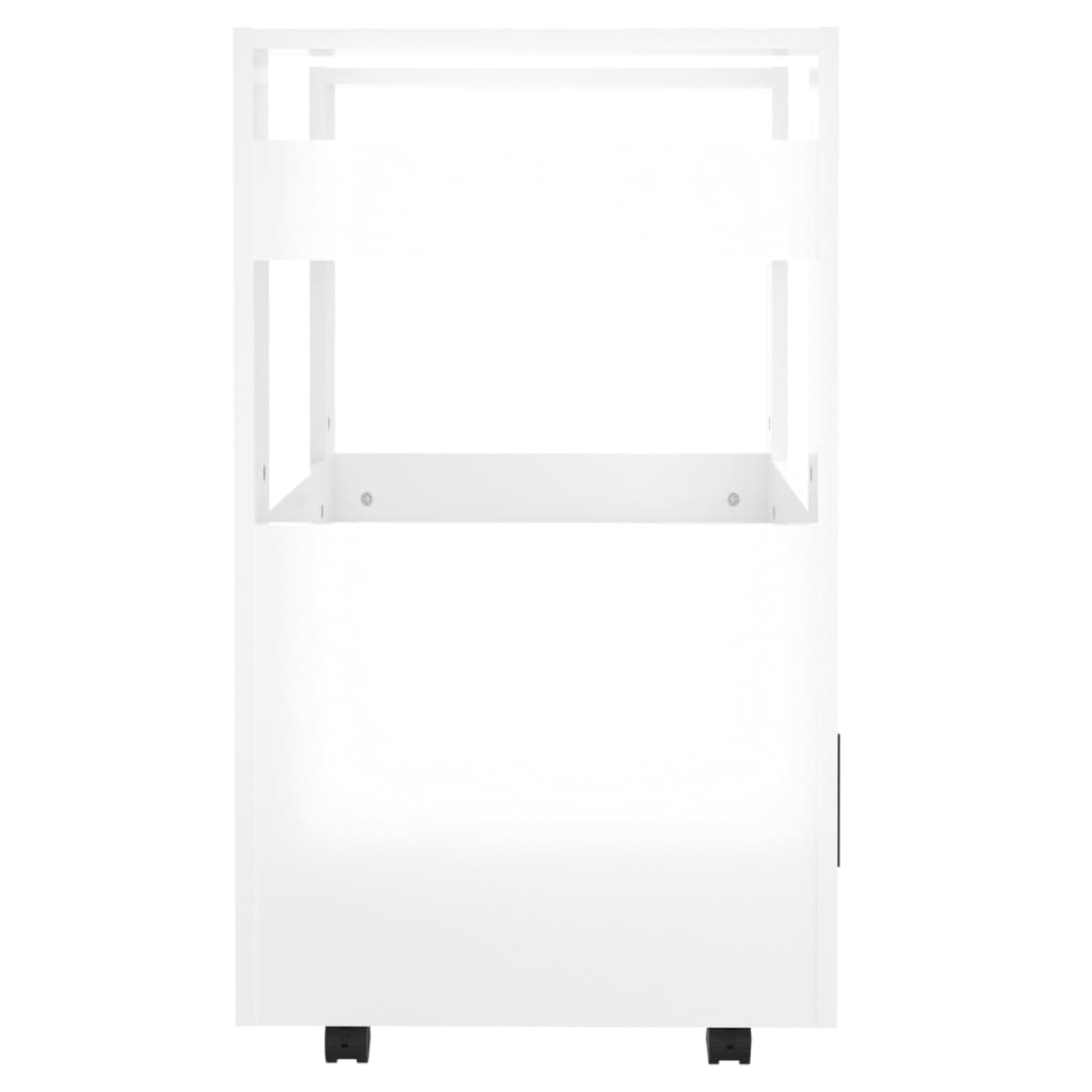 Küchenwagen Hochglanz-Weiß 60x45x80 cm Holzwerkstoff