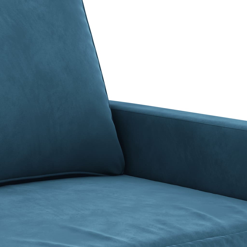 2-Sitzer-Sofa Blau 120 cm Samt