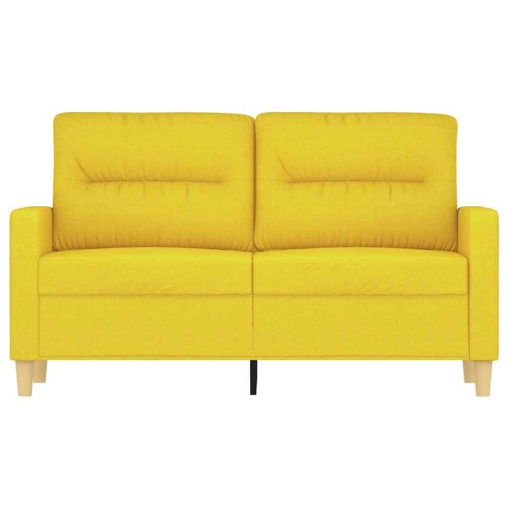 2-Sitzer-Sofa Hellgelb 120 cm Stoff
